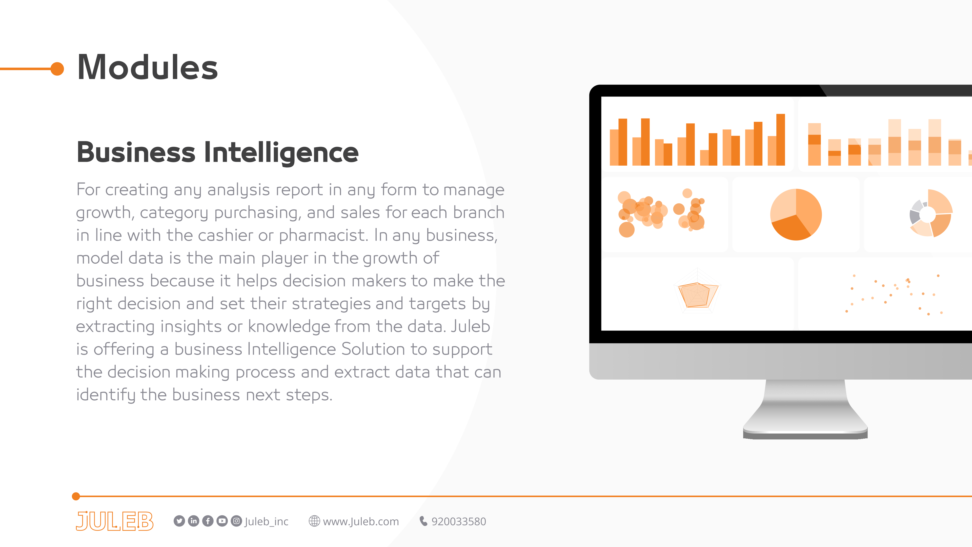 screenshot of Juleb ERP